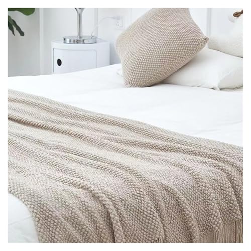 Solid Color Decorative Bed Runner Scarf, Modern Bed End Throw Blanket