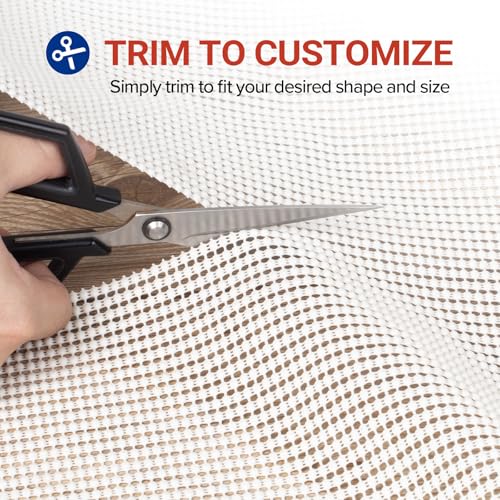 Non-Slip Rug Pad Gripper 8x10 Ft - Thick Cushioned Mat for Hardwood Floors
