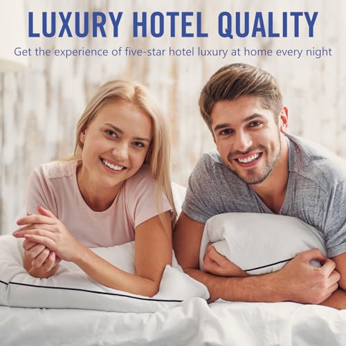 Hotel Collection Bed Pillows Set of 2 - Soft Down Alternative Standard Pillows