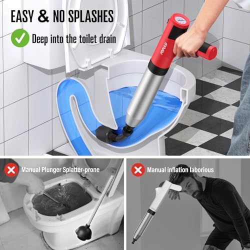 Electric Toilet Plunger, Air Powered Drain Clog Remover for Household Use
