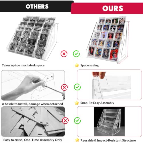 5-Tier Graded Trading Card Display Stand for Sports Card Collectors