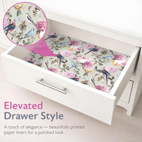 Scented Drawer Liners, Royal Bloom Fragrant Shelf Paper, 22 x 16 Inches