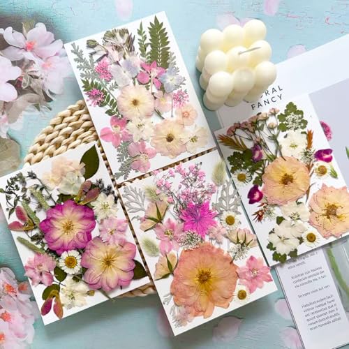 92 Pcs Natural Pressed Dried Flowers for Resin Art, Soap, and Jewelry