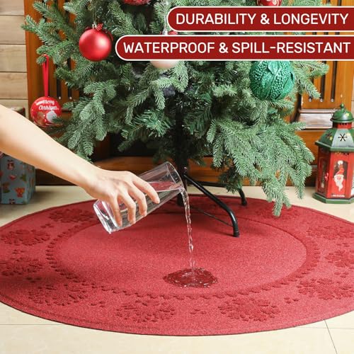 35" Waterproof Christmas Tree Stand Mat - Heavy Duty Floor Protector