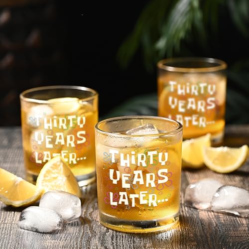 Futtumy 30th Birthday Whiskey Glass - 10 OZ Thirty Years Later Gift for Men Him Dad