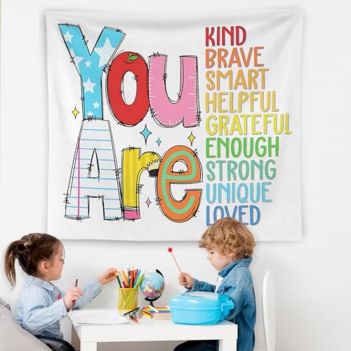 Kids Positive Affirmation Tapestry Wall Hanging - 50x60 Flannel Decor