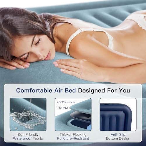 Queen Air Mattress 20" with Built-in Pump & Pillow Top