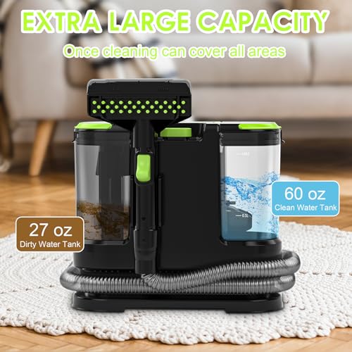 Portable Carpet and Upholstery Cleaner, 800W Deep Stain Remover for Home & Car