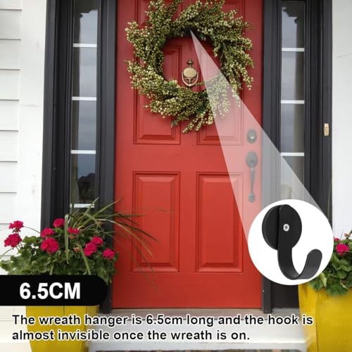 Magnetic Wreath Hangers for Metal Front Door - 2 Pack Heavy Duty Hooks