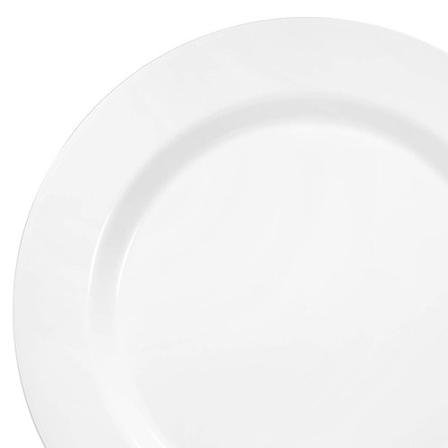 " OCCASIONS " 40 Piece Plates Pack, Heavyweight Disposable Wedding Party Plastic Bowls (14 oz Soup Bowl, Plain White)