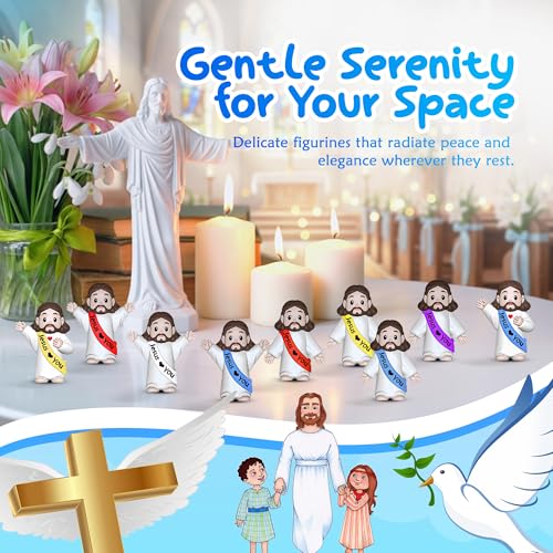 50-Pack Mini Jesus Figures - Bulk Religious Party Favors & Easter Stuffers