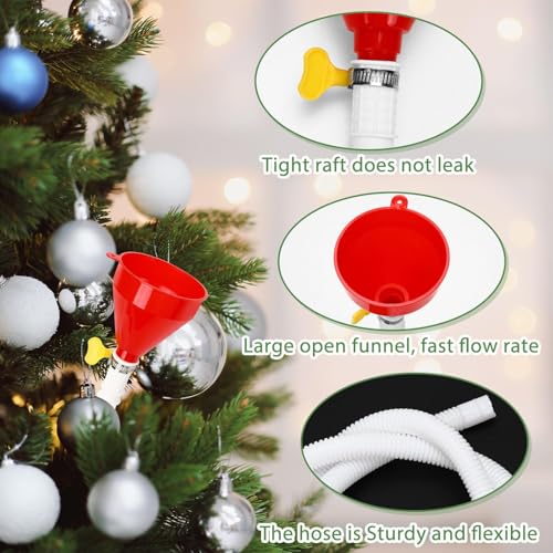 5FT Christmas Tree Watering Funnel System with Hose for Real Trees