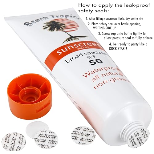 Jokel Sunscreen Flask 2-Pack 10oz Discreet Liquor Disguise Bottles for Cruises & Festivals