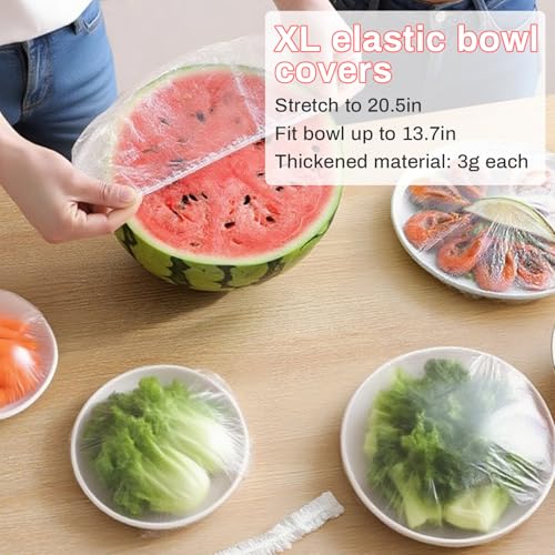 Reusable Elastic Food Bowl Covers (100-Pack) for Bread Proofing & Storage
