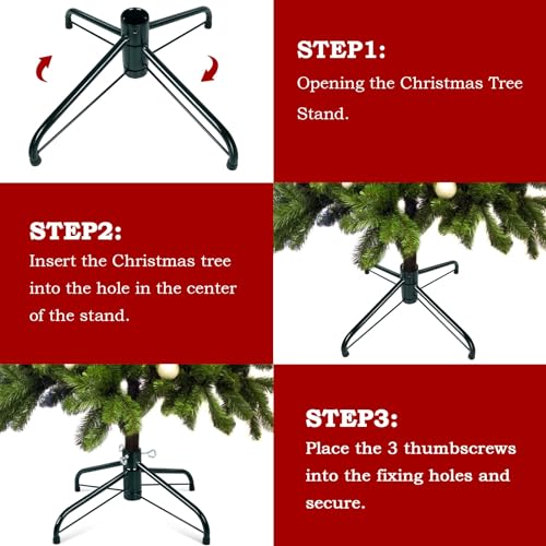 Heavy-Duty Folding Christmas Tree Stand Base for 2-7 FT Artificial Trees