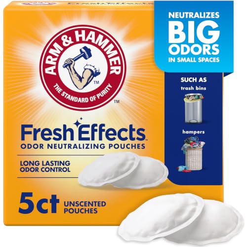 Unscented Baking Soda Odor Neutralizer Pouches for Shoes & Cars - 5 Count