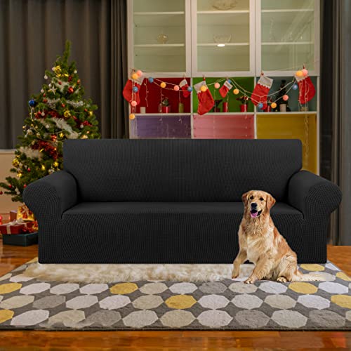 Stretch Jacquard Sofa Slipcover for 3 Cushion Couch (78"-94") - Pet Friendly
