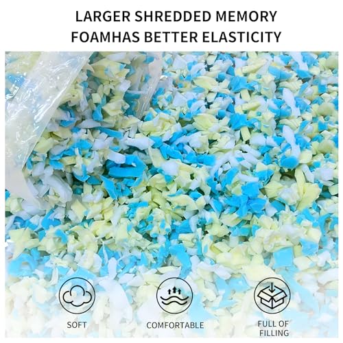 10lbs Shredded Memory Foam Bean Bag Filler for Pillows and Pet Beds