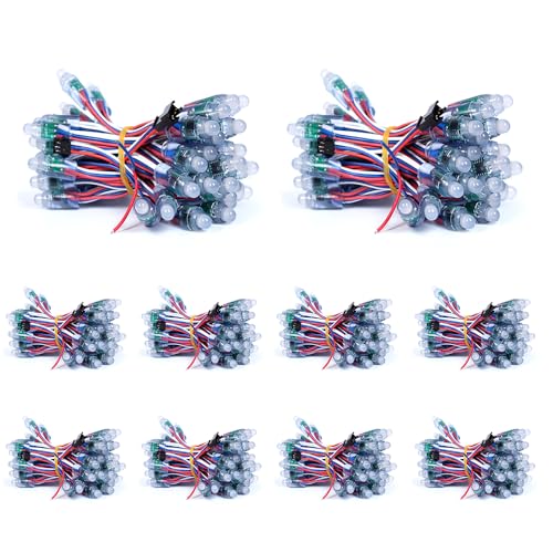 Ruirui 500PCS DC12V WS2811 RGB Pixel String Lights Waterproof 12mm