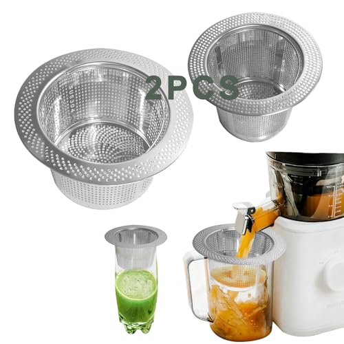 2-Pack Stainless Steel Pulp Strainer for Cold Press Juicers
