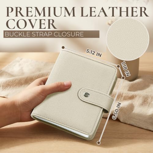 4x6 Small Photo Album, Faux Leather 64-Photo Holder with Snap Closure