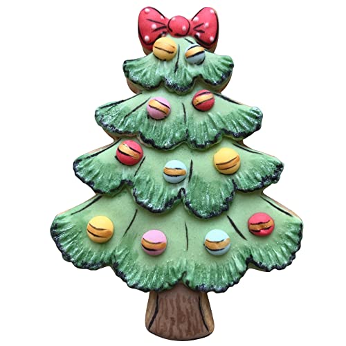 Christmas Tree Cookie Cutter with Bow - Food Safe Stainless Steel, 3.4 x 4.5 inches