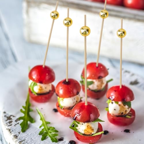 Gold Cocktail Picks 1000 Pieces - Elegant Appetizer Skewers for Drinks & Parties