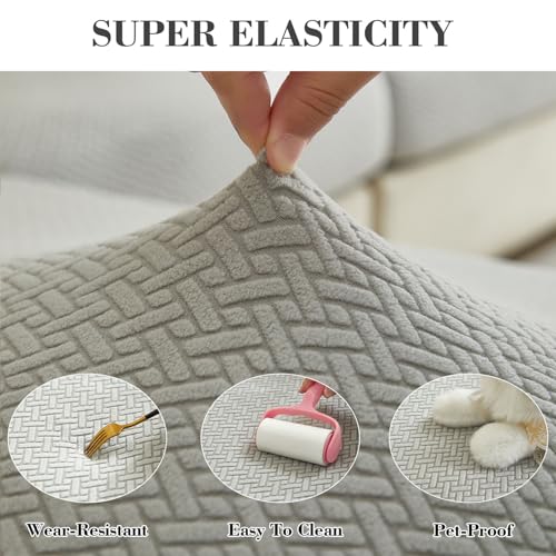 Universal Stretch Couch Cushion Cover - Pet Friendly Washable Sofa Slipcover