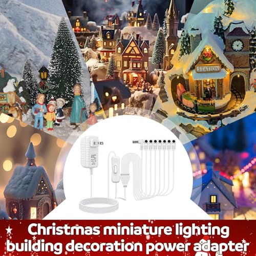Relaxweex 4.5V 8-Output Power Adapter with Switch for Lmax Decorations