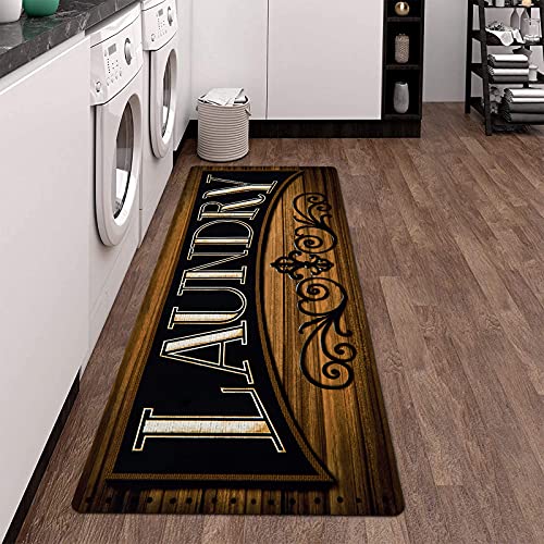 20"x60" Laundry Room Runner Rug, Non-Slip Waterproof Cushioned Kitchen Mat
