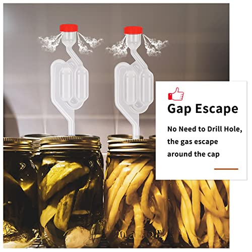 S-Shape Fermentation Airlock Kit with Stoppers and Grommets for Brewing and Pickling