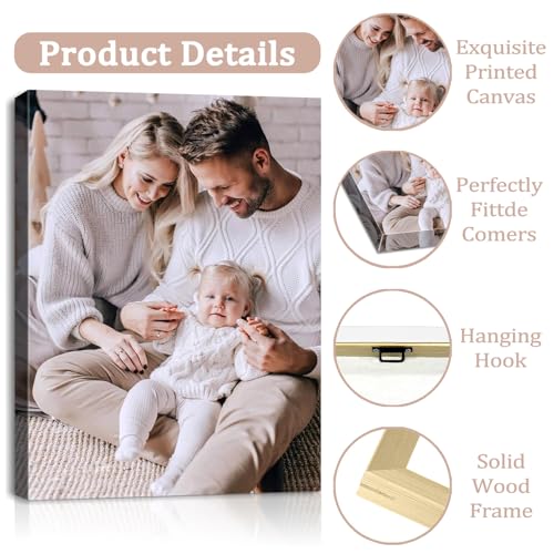 Custom Canvas Prints Personalized Photo Wall Art Framed 8x10