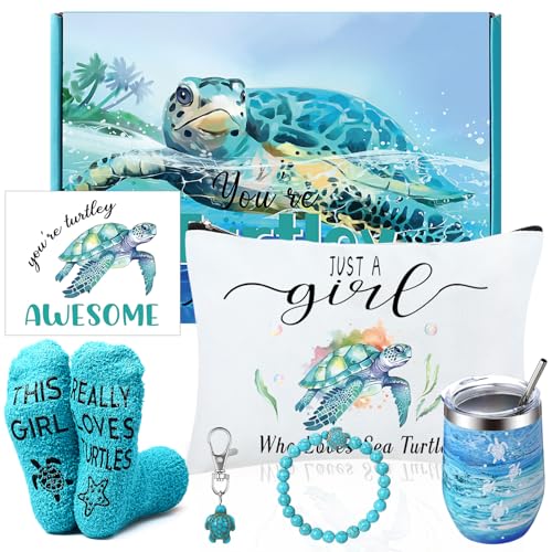 Tondiamo 7-Piece Sea Turtle Gift Set for Women - Ocean Themed Accessories & Decor