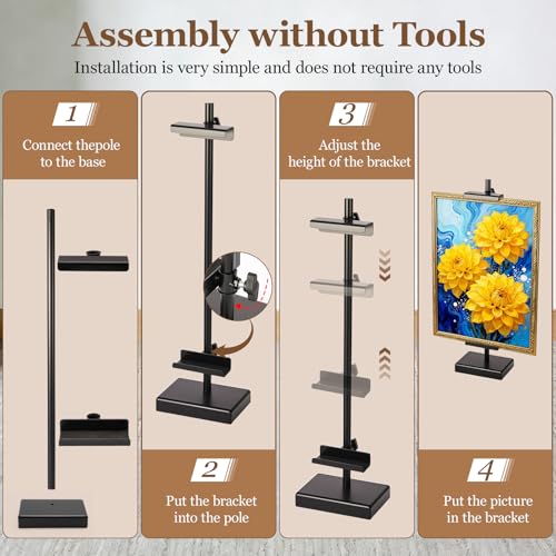 16-Inch Adjustable Tabletop Easel Stand, Metal Display for Art and Photos
