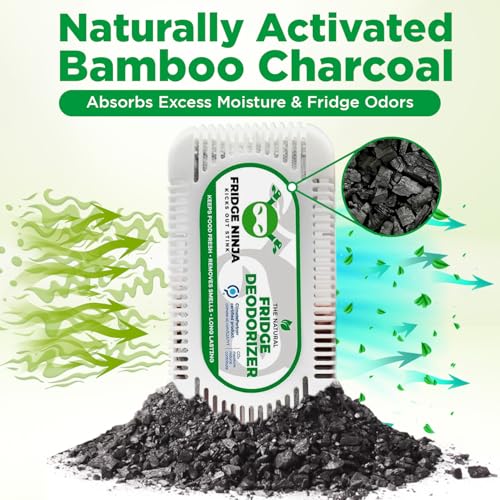 Activated Charcoal Refrigerator Deodorizer and Odor Eliminator 2-Pack