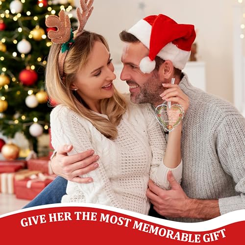 HandEasy Christmas 02 Family for Women First Christmas As A Family of Three Ornament - 3.1in Heart Keepsake