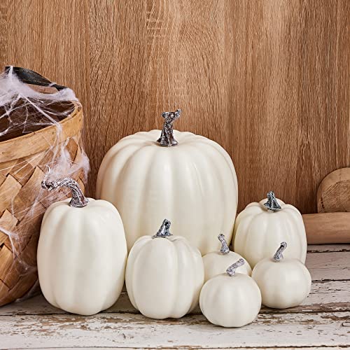 7-Piece Artificial Pumpkin Set for Fall Decoration - Foam