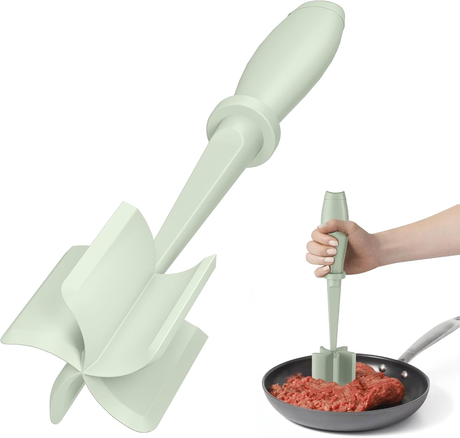 Skiennix Meat Chopper - Premium Heat Resistant Hamburger Grinder for Ground Beef | Green Color