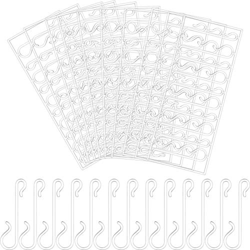 Transparent Christmas Tree Ornament Hooks - 100 Pack Plastic Hangers