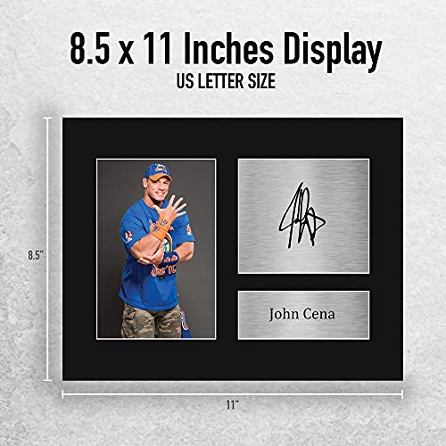 Wrestling Star Signed Autograph Photo Display - US Letter Size 8.5x11