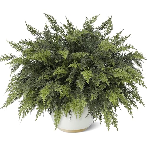 12 Pcs 18-Inch Artificial Cedar Branches for Vase & Holiday Decor - Lifelike Touch, Christmas Home Decoration