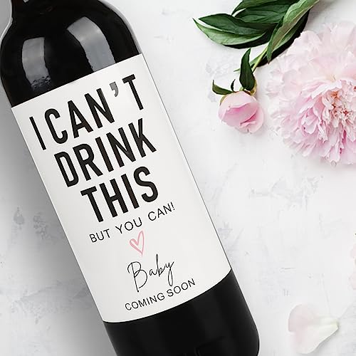 Pregnancy Announcement Wine Labels Set of 10 - Waterproof Baby Reveal Stickers