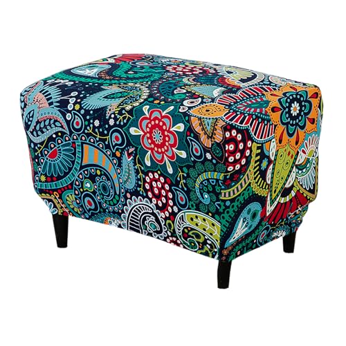 Rectangular Ottoman Slipcover with Non-Slip Bottom - Large Size