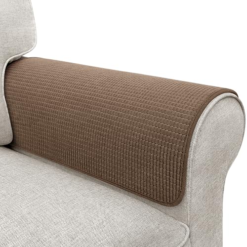 Waterproof Non-Slip Couch Arm Covers Set of 2 - 24x20 inches
