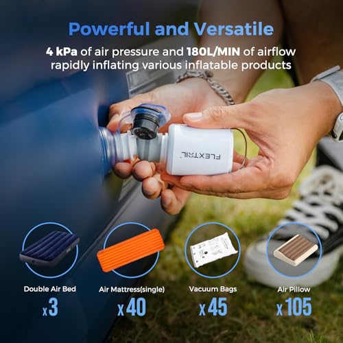 Portable Air Pump with Camping Lantern - Rechargeable Mini Pump