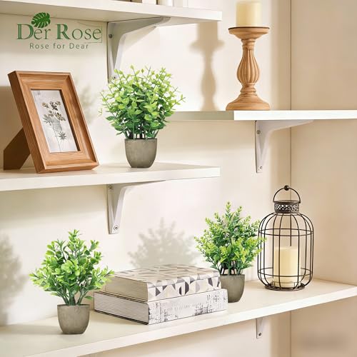 4-Pack Small Artificial Potted Plants for Shelf, Bathroom and Desk Decor