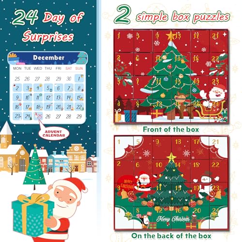Christmas Advent Calendar 1008 Piece Jigsaw Puzzle - Santa's Secret Village
