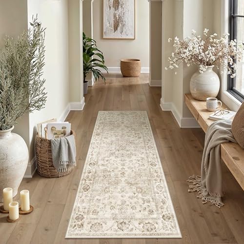 3-Piece Washable Kitchen Runner Rug Set, Non-Slip Vintage Farmhouse Mats