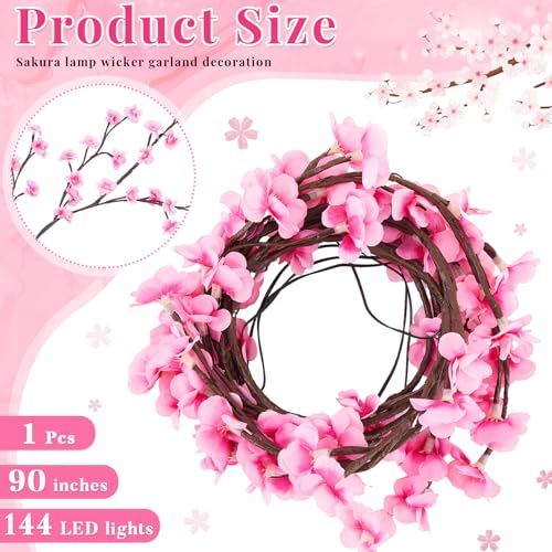 Glooglitter Cherry Blossom Tree Branch Lights 5.25 FT USB Decor Set