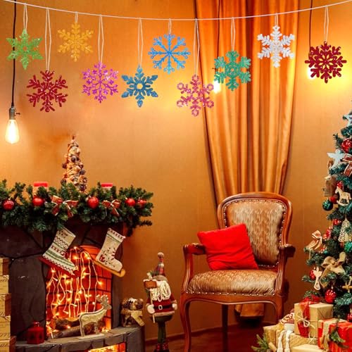 Unfinished Wooden Snowflake Ornaments Set - 10 Designs, Christmas DIY Decorations